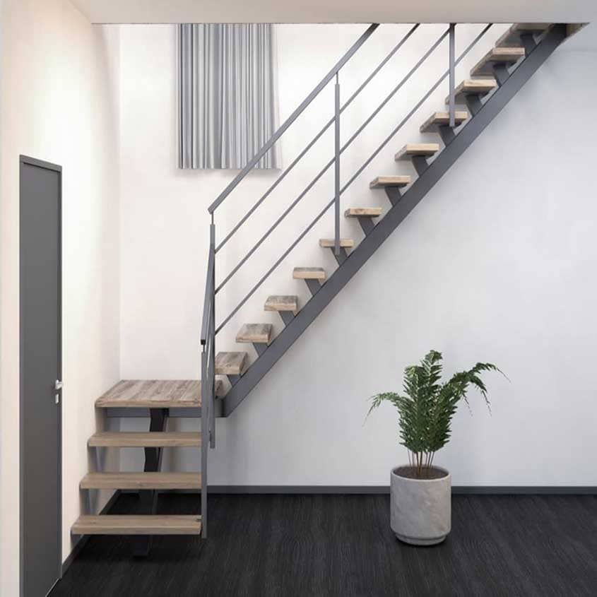 Escalera con eje central