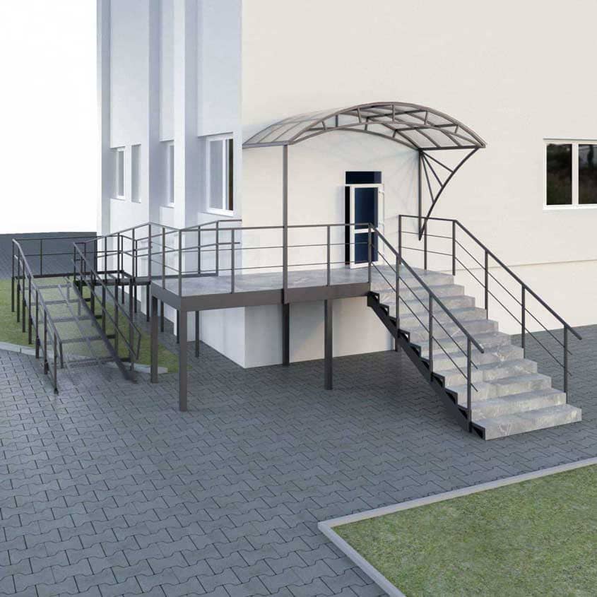 Escalera exterior de caracol