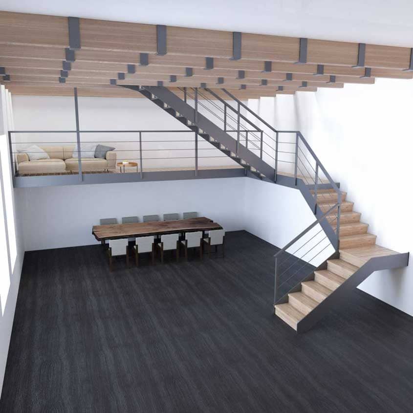 Escalera exterior para terraza